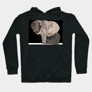 African Elephant taking notes Hoodie